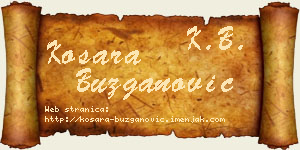 Kosara Buzganović vizit kartica